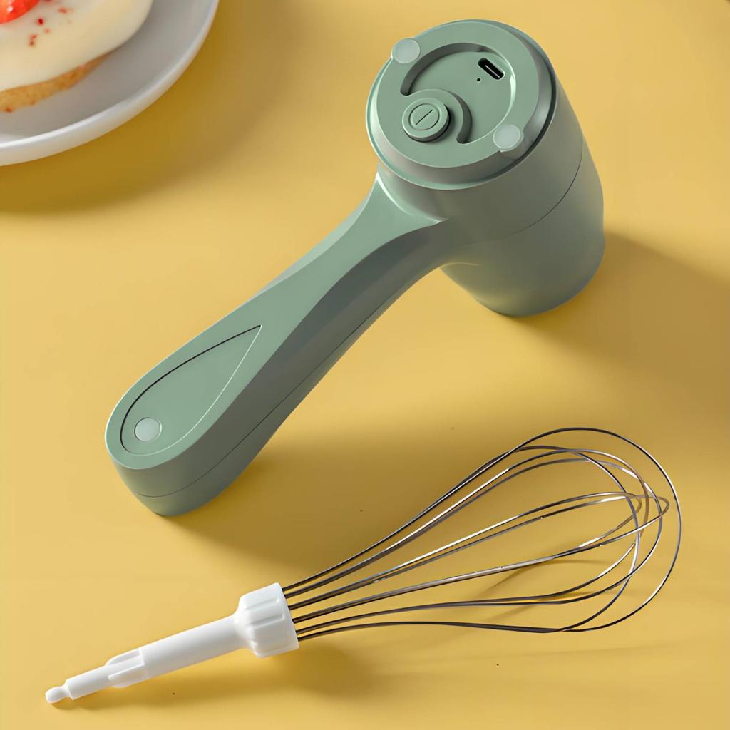 Electric Egg Whisk Whisk Portable Mini Electric Mixer Stand Base Mixer Type-C Charging Handheld Egg Whisk Beater 3-Speed Control