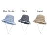 Allincomplete Denim Bleaching Safari Hat Black