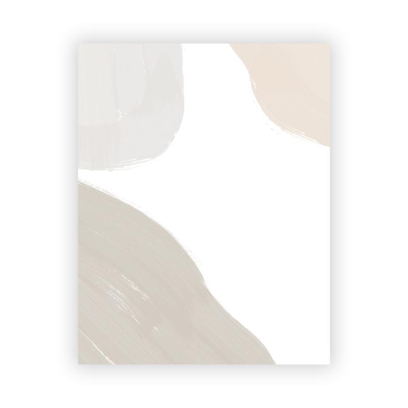 Earth Tone Abstract Geometry Canvas Painting Beige Gray Neutral Color Poster Wall Pictures Boho Wall Art Print Living Room Decor