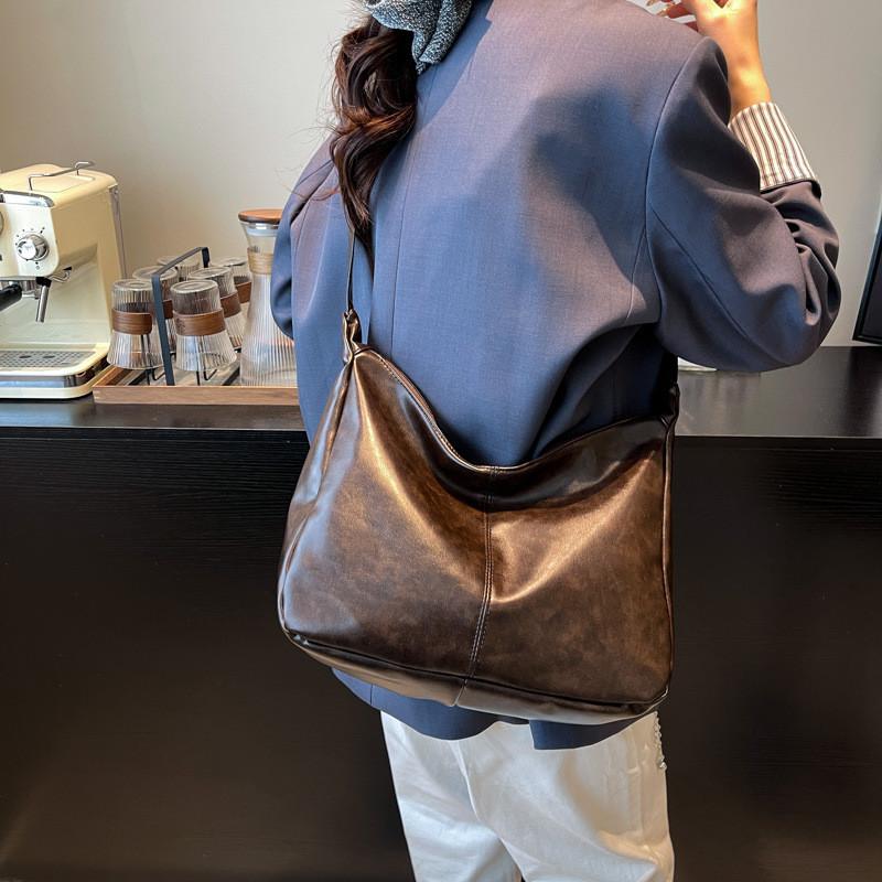 Retro Dumpling Crossbody Bag Stylish Square Bag Women Zipper Closure Use Casual