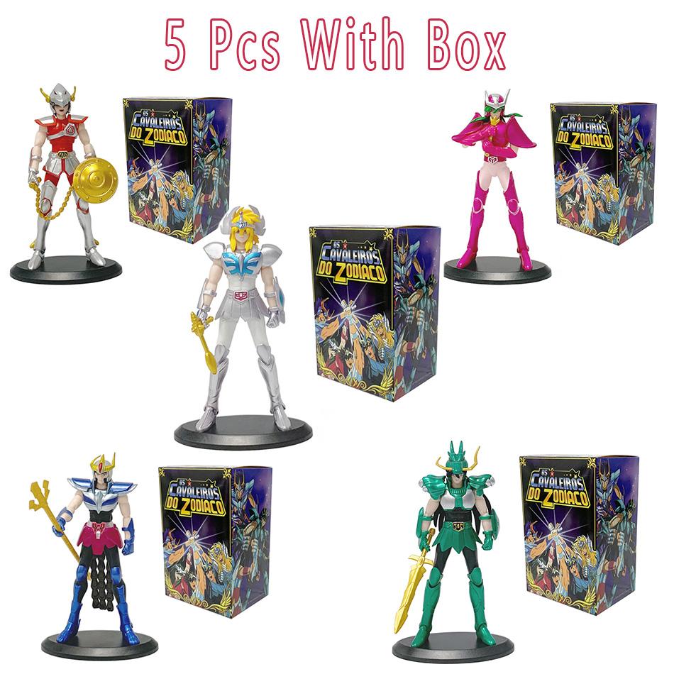 Anime Figure Phoenix Ikki Hyoga Seiya Shiryu Standing Armor Model Children's Toys PVC Box Desktop Collection Christmas Toys