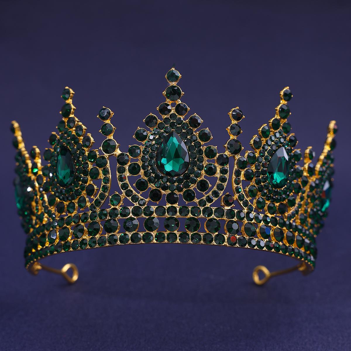 

Корона Аксессуар для волос Инкрустированная бриллиантами Роскошная полукруглая повязка на голову Аксессуар для стилизации свадебного платья королевы