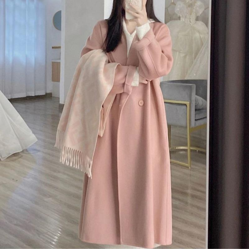 Autumn and Winter Women's New Woolen Long Coat