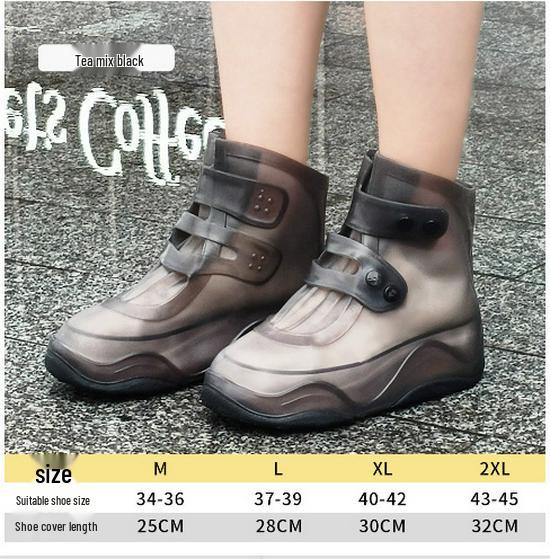 Waterproof Non-Slip Silicone Overshoes for Men & Women - Thickened Wear-Resistant Rain Boots for Rainy Days.