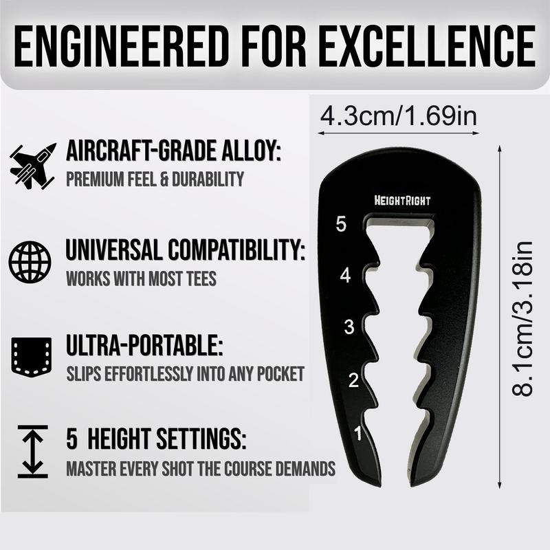 Adjustable Golf Tee Height Tool Precision Tee Height Setter for Consistent Swings Easy-to-Use Golf Precision Training Aid