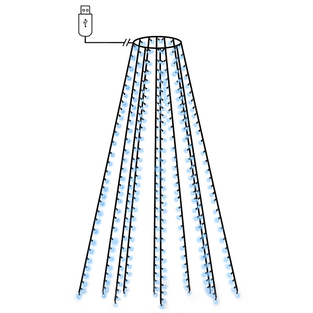 Vidaxl Siatka Lampek Choinkowych, 300 Niebieskich Diod Led, 300 Cm