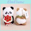 Pendentif Jouet Peluche Fleur Panda En Matière Peluche Courte Pour Décoration de Sac