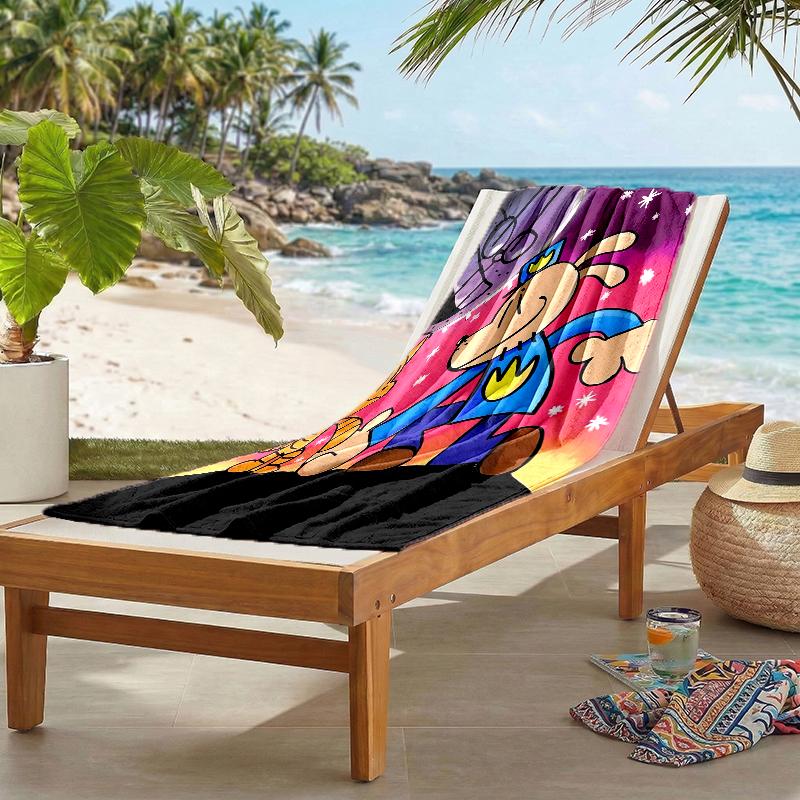Dog Man Fashion Beach Towel: Ideal for Summer Adventures Soft, absorbent and quick drying suitable for swimming and bathing