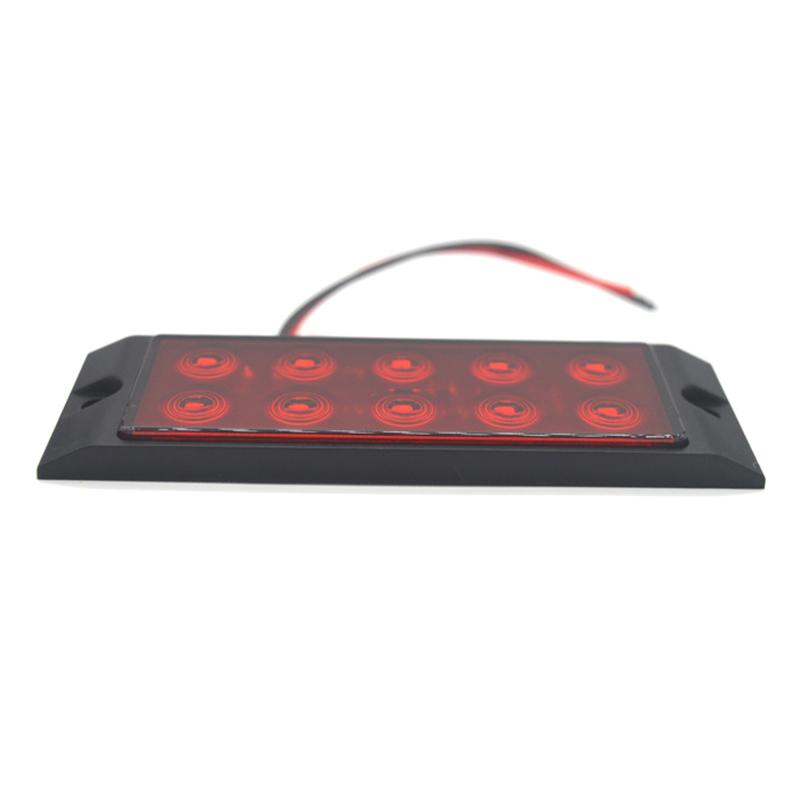 1Pcs 12-24V 10 Leds Trailer Lights Waterproof Double Sides Marker Trailer Lights Car Truck Rear Tail Lamps Warning Signal Lights