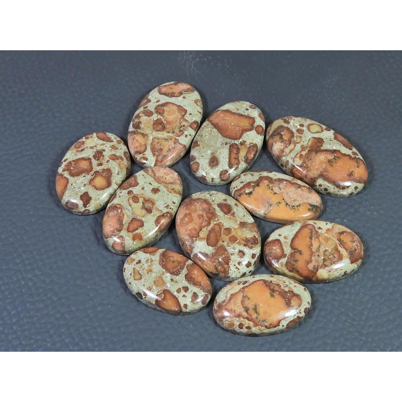192Cts. Natural Asteroid Jasper Oval Shape Cabochon Loose Gemstone 10Pcs Lot C-2451