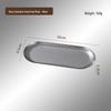 Retro Stainless Steel Oval Japanese Ornament Tray in Gold for Creative Restaurant Dessert and Pastry.