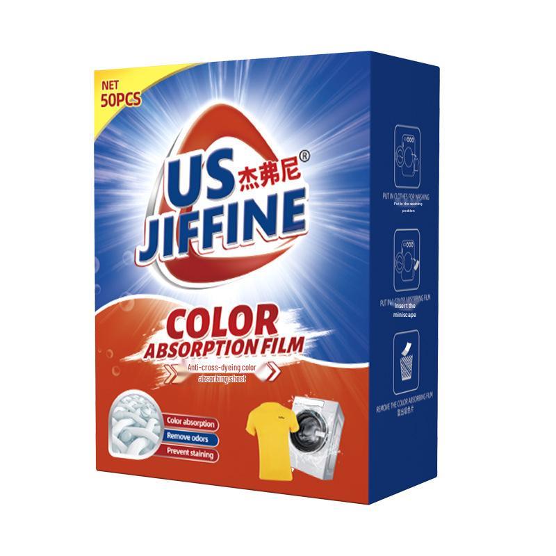 

50-Pack Color-Absorbing Laundry Sheets: Anti-Bleeding, Anti-Dyeing Household Solution