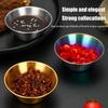 1Pc Stainless Steel Small Round Seasoning Dish  Pot Dipping Bowl Soy Sauce Cup Sushi Vinegar Soy Saucer Container Tray