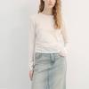 MC25 Schlankmachendes Rundhals-Oberteil mit langen Ärmeln aus Tencel-Merinowolle