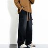 Kayiyasu Cargo Plus Loose Wide Straight Baggy Winter Size Men's Jeans, Size, Fit, Leg, Fit, Pants, Casual, Stylish, Spring, Summer, Autumn, (Black, L)