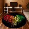 1PC heart rainbow Office Round Area Rug, Under Office Chairs Bedroom Living Room Home Decor,Carpet for Office, -1110228