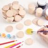 2CM Wood Rounds for Crafts Unfinished Wood Circles Discs for Wreath Boards Crafts Painting and Christmas Halloween Decoration