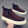 2025 New Cowhide Men's High-top Shoes Breathable and Warm Fashion Anti-velvet Leather Boots Casual Soft-soled Versatile Men's Leather Boots