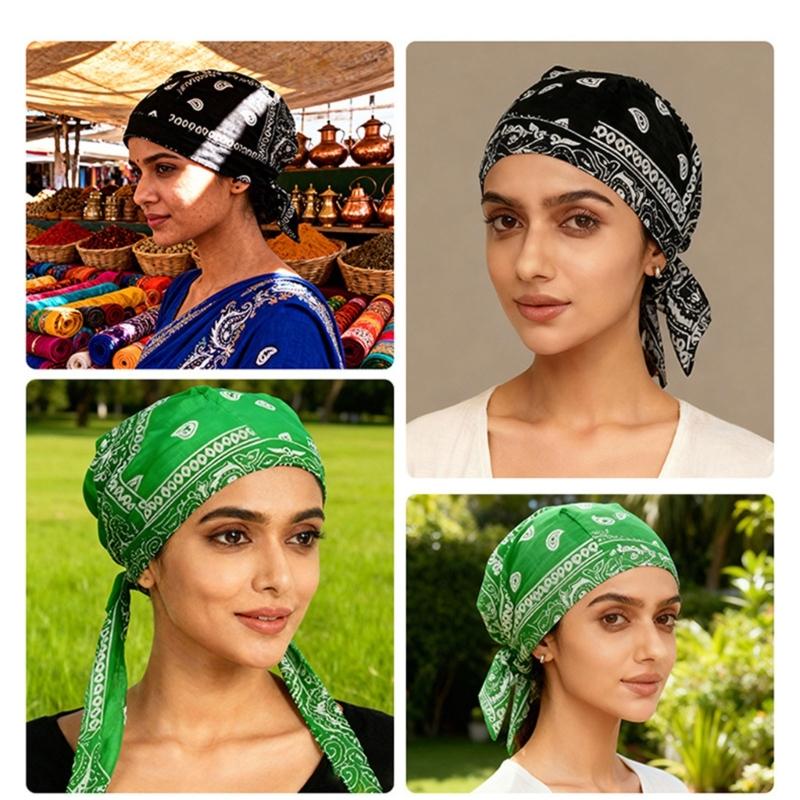 Multifunctional Headwear Pirate Style Bandana Cap for Sun Shielding Cycling Hiking Running Easy Wear as Hat or Scarf