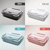 Lunch Box Ermetica in Acciaio Inossidabile con 3/4 Scomparti - Contenitore Bento Durevole e Facile da Pulire per Studenti e Lavoratori d'Ufficio