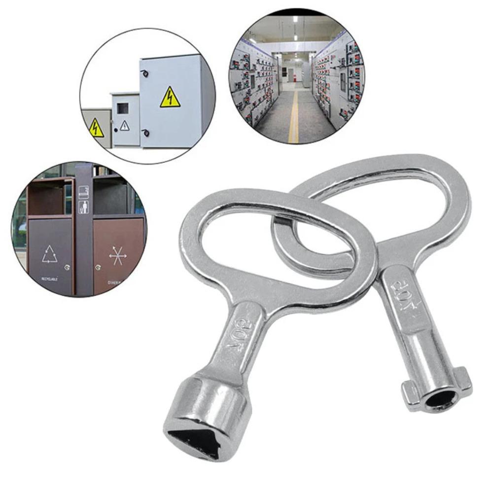 Triangular Slotted Key Wrench, Mini Multi-purpose Tool for Distribution Box, Electric Cabinet, Elevator Door & Valve Lock