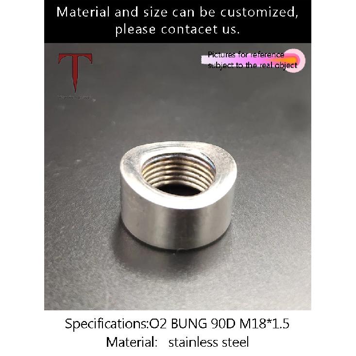 

Titanium/Stainless Steel exhaust pipe O2 Sensor Weld Bung SS O2 BUNG 90D M18