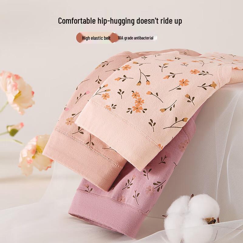 Langsha Women's High-Waist Cotton Silk Antibacterial Briefs