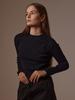 AYIHOLIC CASHMERE Ribbed Round Neck Knit With Sleeve Slits