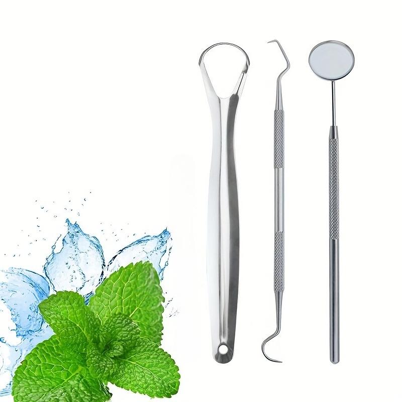 Stainless Steel Lightweight Portable Oral Hygiene Tools,Tongue Scraper, Multi-Functional Portable Tongue And Interdental Cleaner