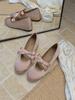 Fashion IPPEUM Ballet Flats Satin Pink Round Toe Mary Janes Shoes Ballerinas Zapatos Mujer