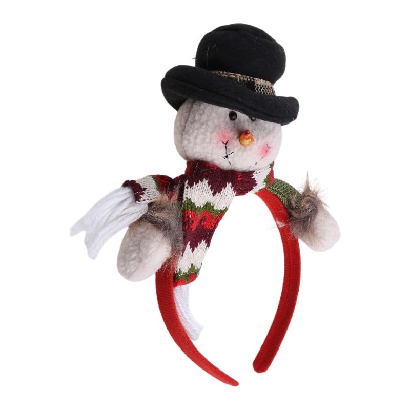 Xmas Santa Claus Hair Hoop Gingerbread Man Headband Snowman Hairband Holiday Party Headbands Christmas Photo Props