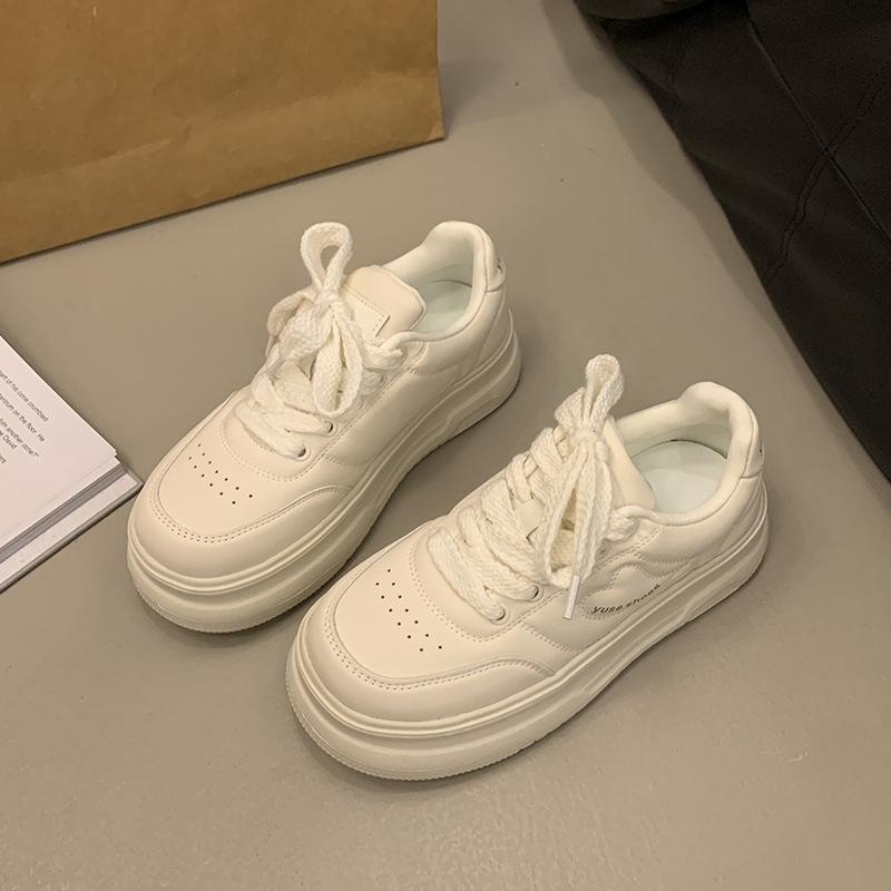 Popular high-end versatile little white shoes heightened thick baseplate shoes women's 2025 new summer leisure sports muffin shoes