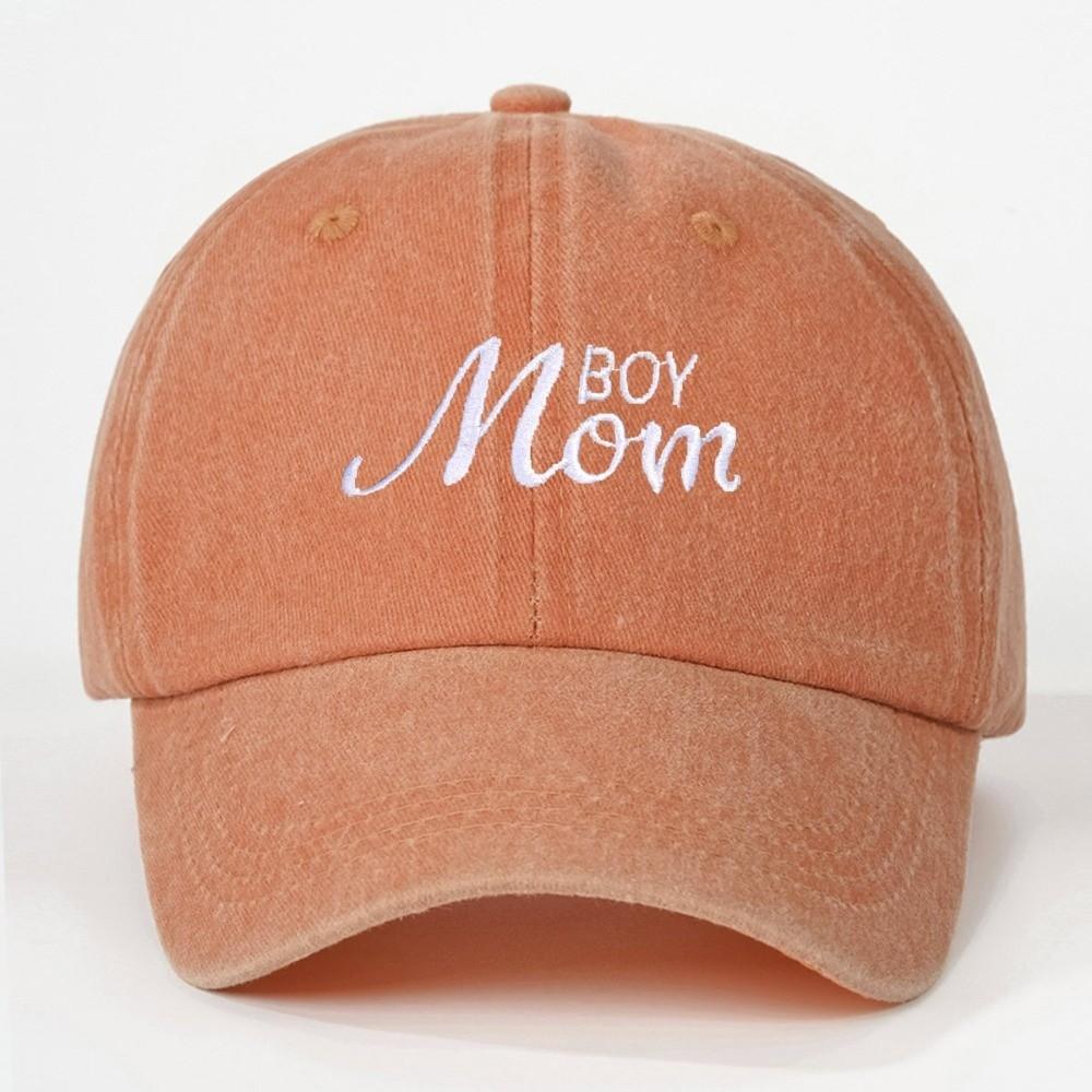 Washed Cotton Boy Mom Embroidery Caps Vintage Baseball Cap Fashion Sport Visors Cap Gifts