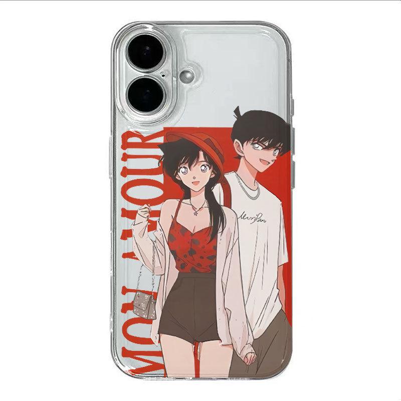 Etui na telefon dla pary anime na iPhone 17 Pro Max, 16, 15 Pro, 14, 13 - Odporne na upadki i Design transgraniczny