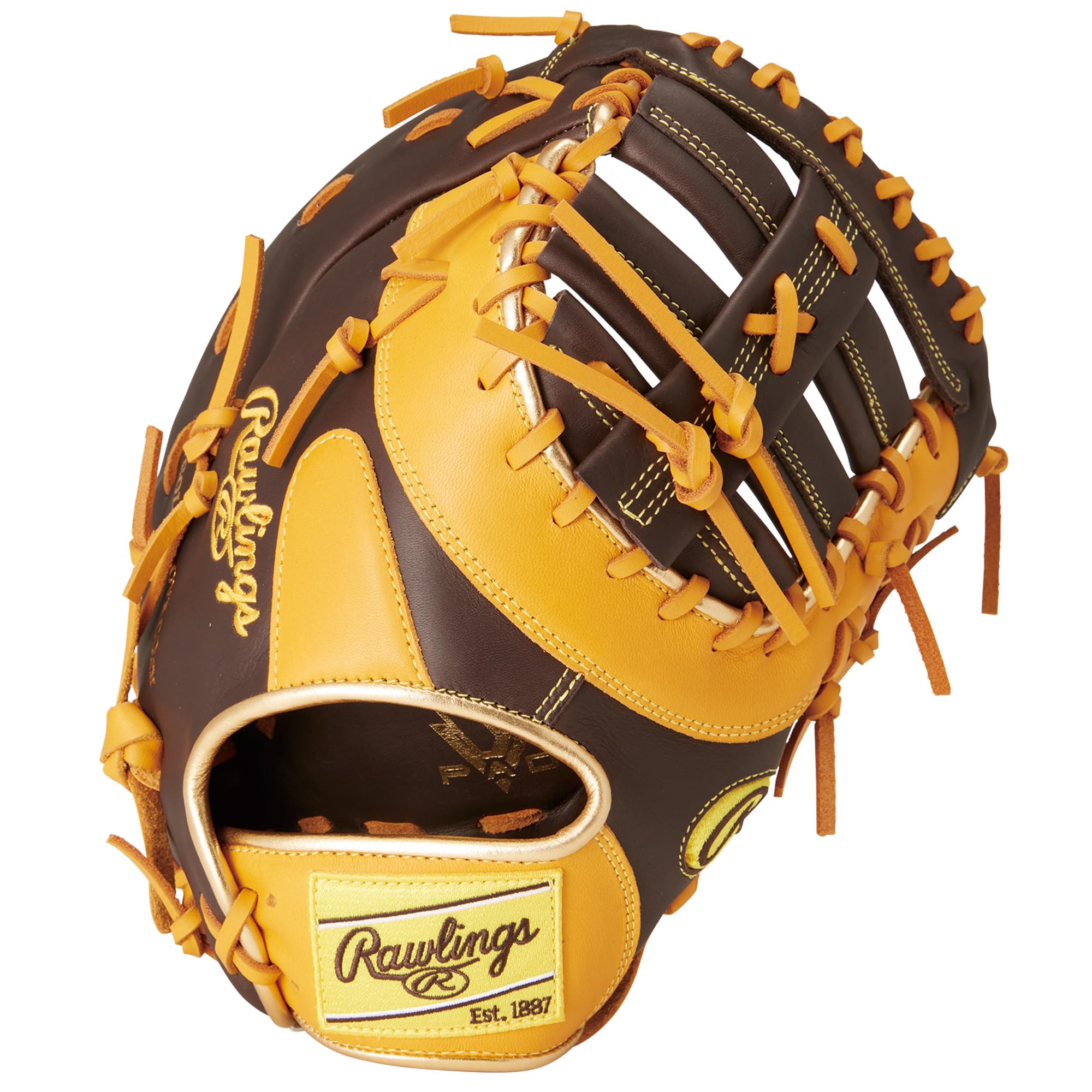 

Rawlings Adult Baseball Glove Softball HYPER TECH COLOR SYNC Size GR4FHTCM53 Dark Yellow throwers hand [For First] 11.75 Brown/P For right-handed