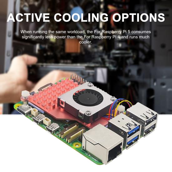 

Профессиональный вентилятор для Raspberry Pi Active Cooler, радиатор из нержавеющей стали, низкий уровень шума, длительный срок службы, низкая мощность