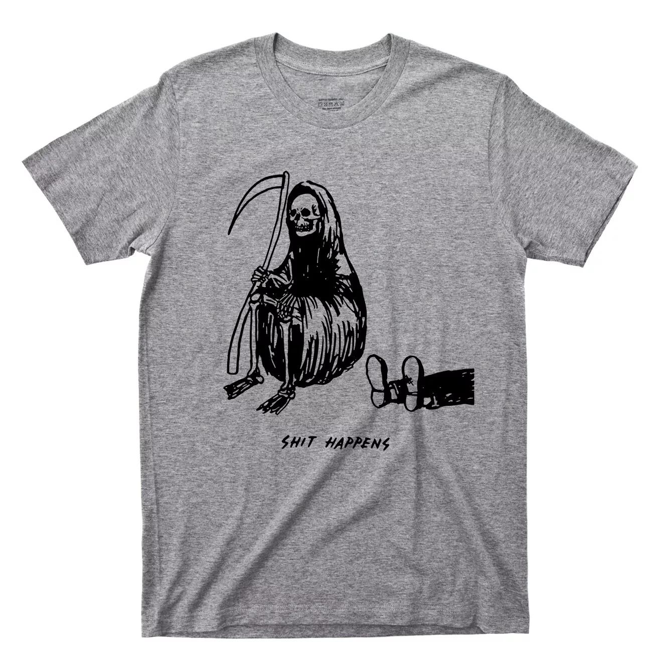 

Grim Reaper T Shirt Sh!T Happens Death Life Sucks XXXL