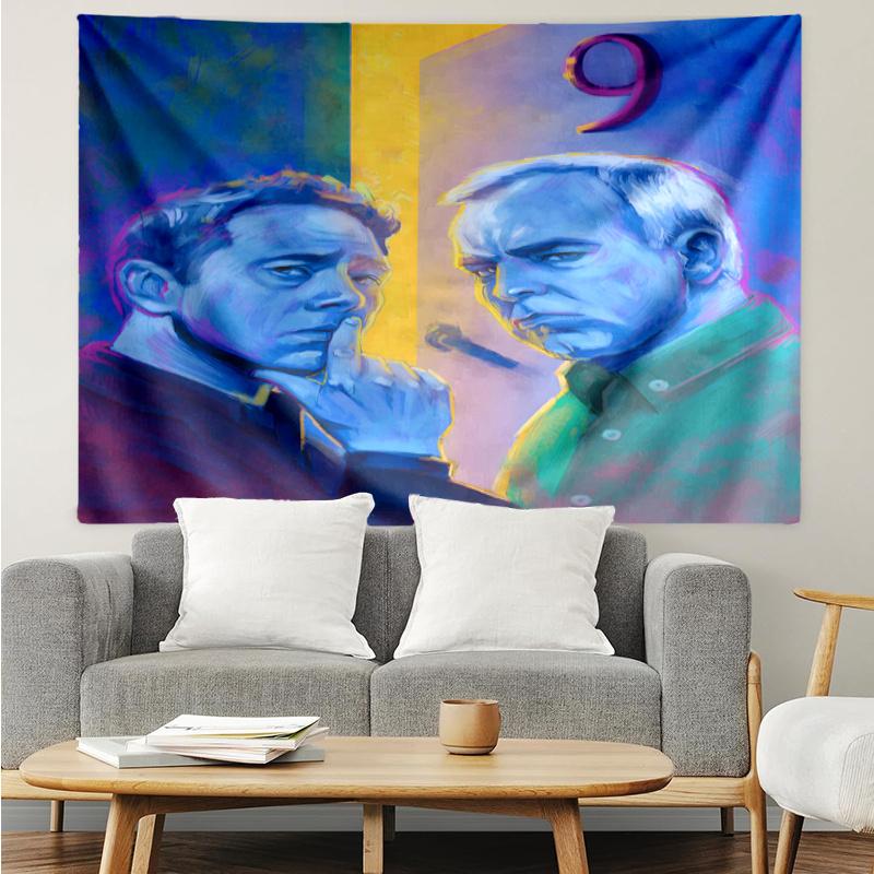 Inside No Print Tapestry, Backdrop, Easy Setup, Ideal for Bedroom, Office & Living Room, with Aesthetic Wall Hanging Decor.