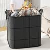 Large Capacity Clothes Storage Bins Foldable Quilt Storage Bag Waterproof Wardrobe Sorting Storage Bucket with Durable Handle