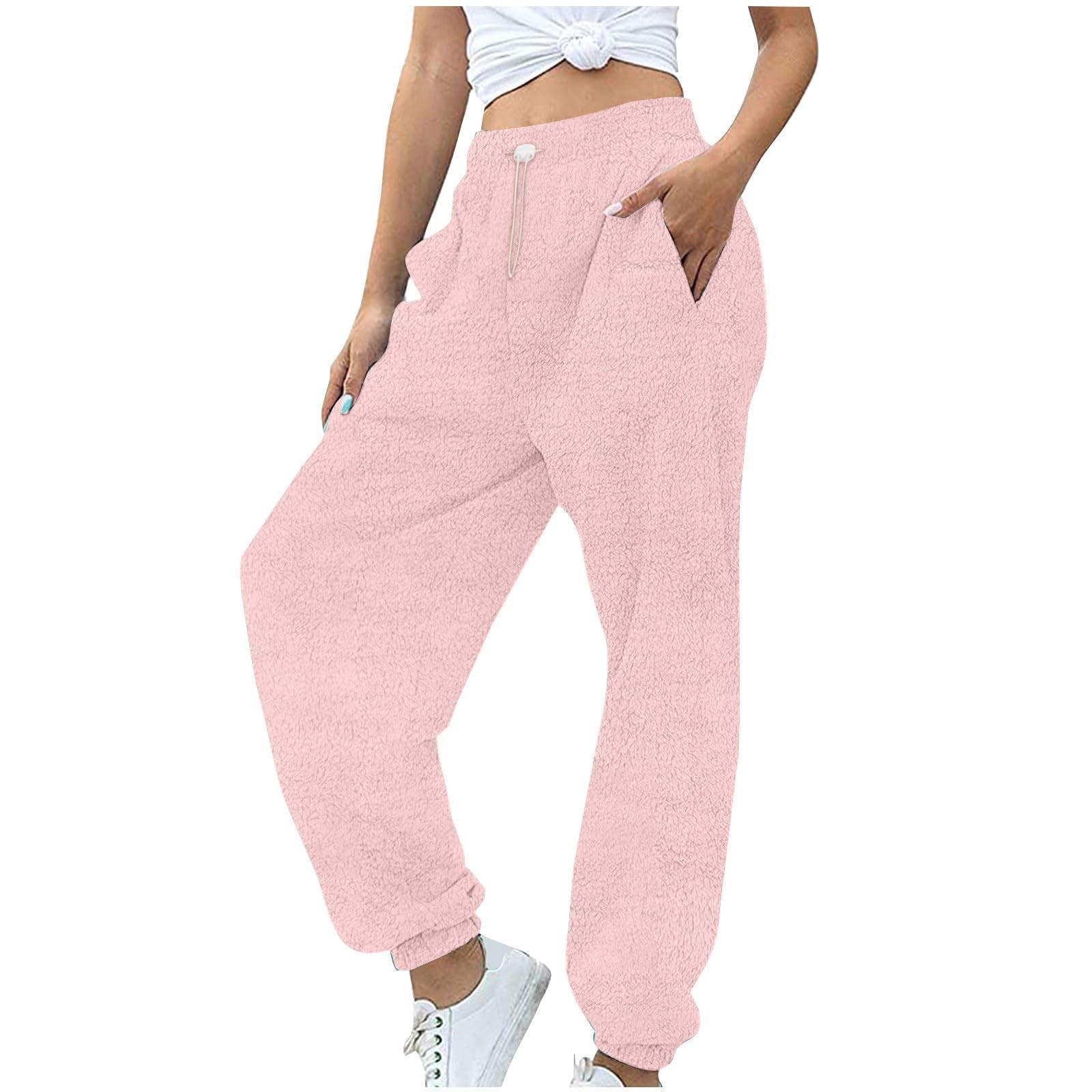 

Женские эластичные брюки с высокой талией, повседневные активные брюки с широкими штанинами и длинными брюками, брюки с карманами XL белый