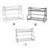 Bedroom and Kitchen Double Layers Sturdy Stainless Steel Storage Rack for Books Magazines and Spices Organization