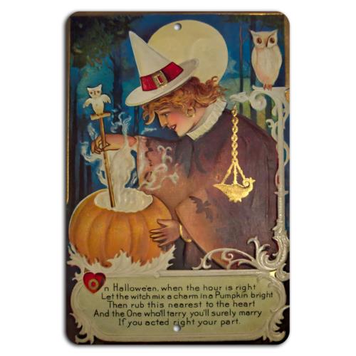 Halloween Magic Enchanting Pumpkin Charm RitualAluminumtin sign 20x30cm(7.8x11.8inch)