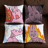 My F-Friend Pink Rabbit Cartoon Cushion Cover Square Decorative Throw Pillow Case Sofa Bed Living Room Birthday Anniversary