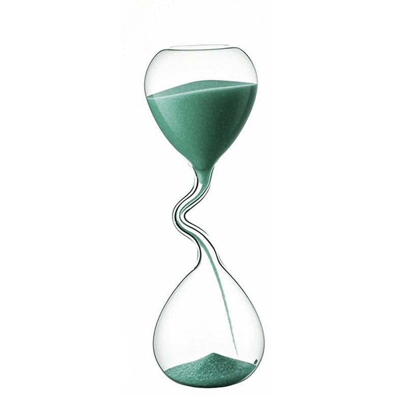 

Curve Design Hourglass Non-timed Modern Style Glass Craft Simple Table Ornament Aesthetic Home Decor Accessories озеро синього кольору