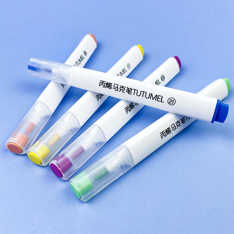 Single Color 36-Pack Waterproof Art Markers - Black, White, Red Opaque - Ideal for Kids' Painting