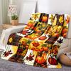 1 Stück Herbstkürbis- und Ahornblatt-Print-Decke, superweich, perfekt für Halloween-Dekoration; Perfekt für Sofa, Bett oder Chaiselongue