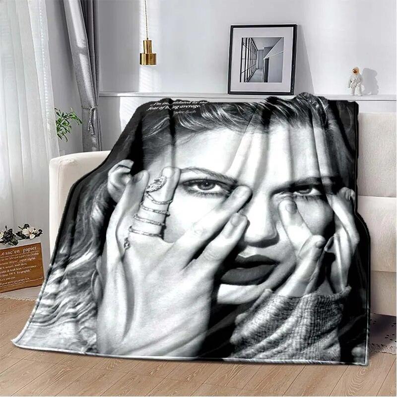 

Singer Poster Flannel Throw Blankets Swizzle Blanket Gift For Fans Print Flannel Blanket For Gift All Seasons