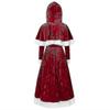 Women's Christmas Skater Hooded Fancy Dress - Santa Cosplay Outfit