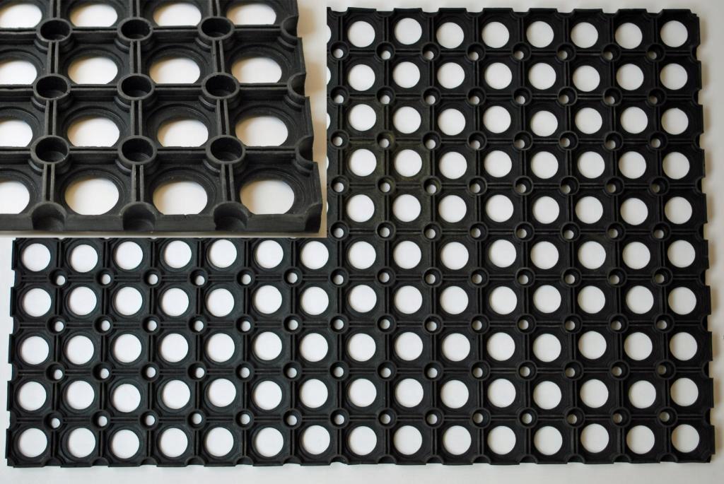 Compos black rubber outdoor doormat 40x60cm