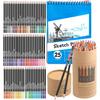 Corslet 76 Pc Colour Pencils For Adult With 25 Sheets A5 Sketch Book Coloring Soft Core Pencil Colours Artist Sketching